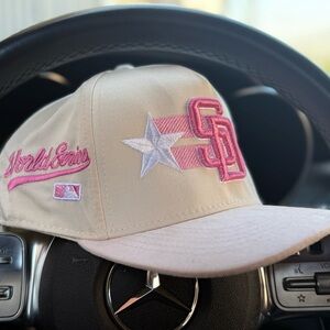 Kids Pink and Cream Baseball Cap